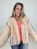 Cream Colorful Moments Cardigan