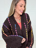 Brown Colorful Moments Cardigan