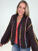 Brown Colorful Moments Cardigan