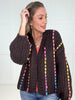 Brown Colorful Moments Cardigan