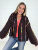 Brown Colorful Moments Cardigan
