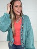 Aqua Happy Threads Cardigan