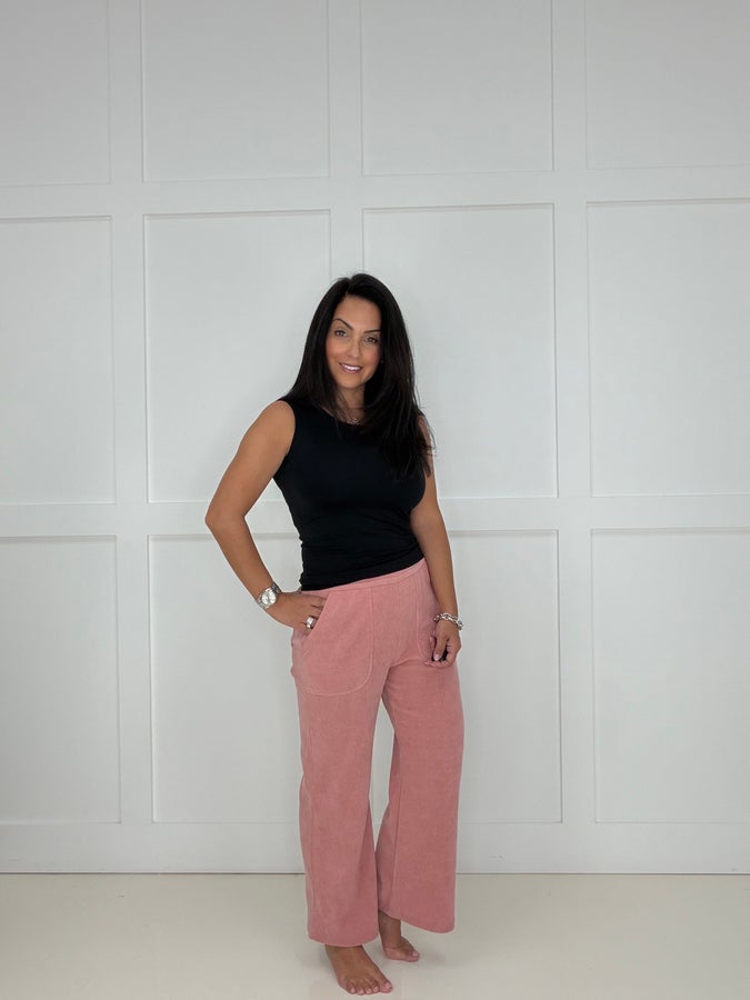Rose Wide Leg Corduroy Pants-Pants- Simply Simpson's Boutique is a Women's Online Fashion Boutique Located in Jupiter, Florida