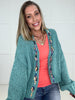 Aqua Happy Threads Cardigan