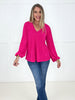 Pink Feeling Fine Blouse-110 Long Sleeves- Simply Simpson's Boutique is a Women's Online Fashion Boutique Located in Jupiter, Florida