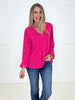 Pink Feeling Fine Blouse-110 Long Sleeves- Simply Simpson's Boutique is a Women's Online Fashion Boutique Located in Jupiter, Florida