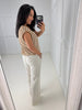 Monica Striped Knit Collared Mocha Sweater Vest-150 Sweaters- Simply Simpson's Boutique is a Women's Online Fashion Boutique Located in Jupiter, Florida