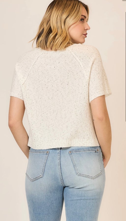 Vanessa Knit Short Sleeve Top-100 Short Sleeves- Simply Simpson's Boutique is a Women's Online Fashion Boutique Located in Jupiter, Florida