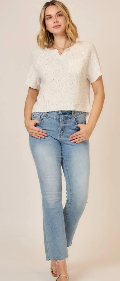 Vanessa Knit Short Sleeve Top-100 Short Sleeves- Simply Simpson's Boutique is a Women's Online Fashion Boutique Located in Jupiter, Florida