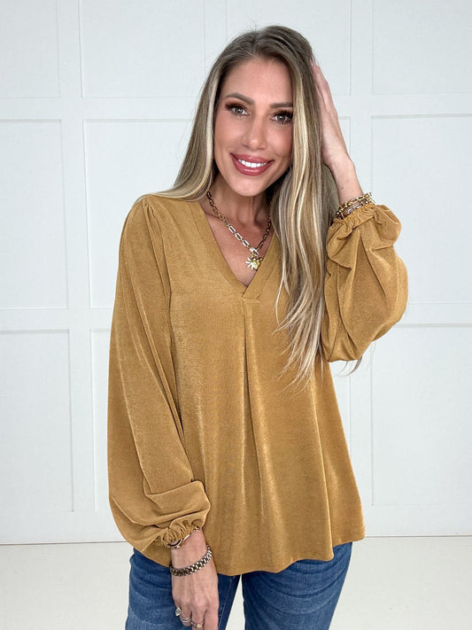 Camel Feeling Fine Blouse-110 Long Sleeves- Simply Simpson's Boutique is a Women's Online Fashion Boutique Located in Jupiter, Florida