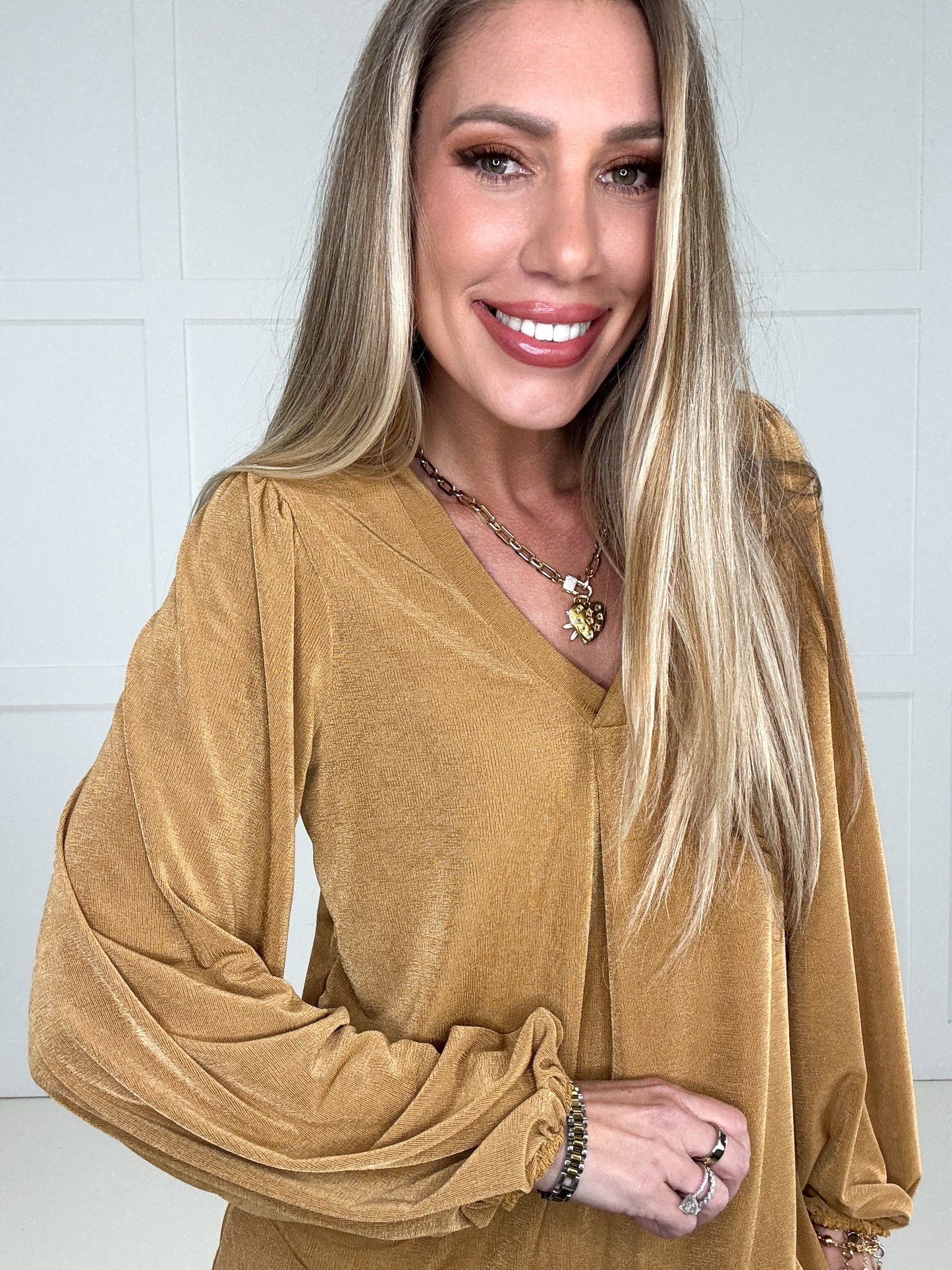 Camel Feeling Fine Blouse-110 Long Sleeves- Simply Simpson's Boutique is a Women's Online Fashion Boutique Located in Jupiter, Florida