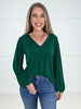 Green Feeling Fine Blouse-110 Long Sleeves- Simply Simpson's Boutique is a Women's Online Fashion Boutique Located in Jupiter, Florida