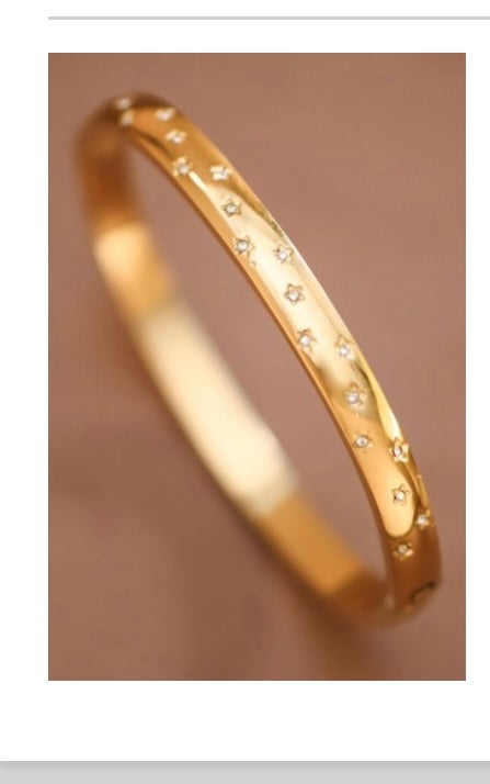 18k Gold Plated Stainless Steel Hinged Bracelet-280 Jewelry- Simply Simpson's Boutique is a Women's Online Fashion Boutique Located in Jupiter, Florida