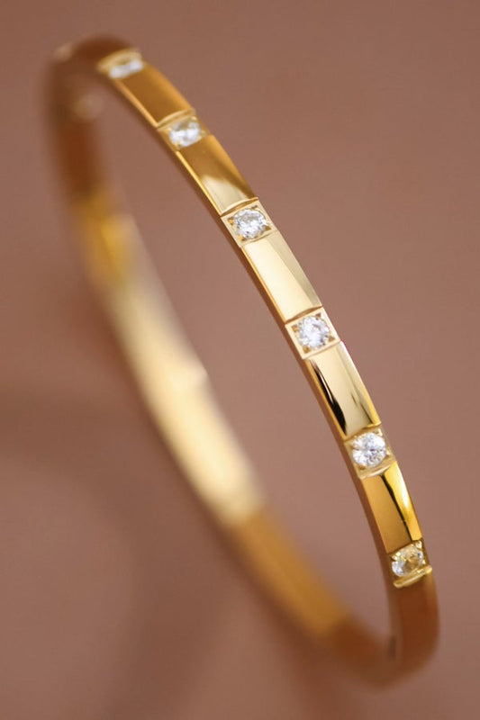 18K Gold Plated Stainless Steel Hinged Bangle Bracelet-280 Jewelry- Simply Simpson's Boutique is a Women's Online Fashion Boutique Located in Jupiter, Florida