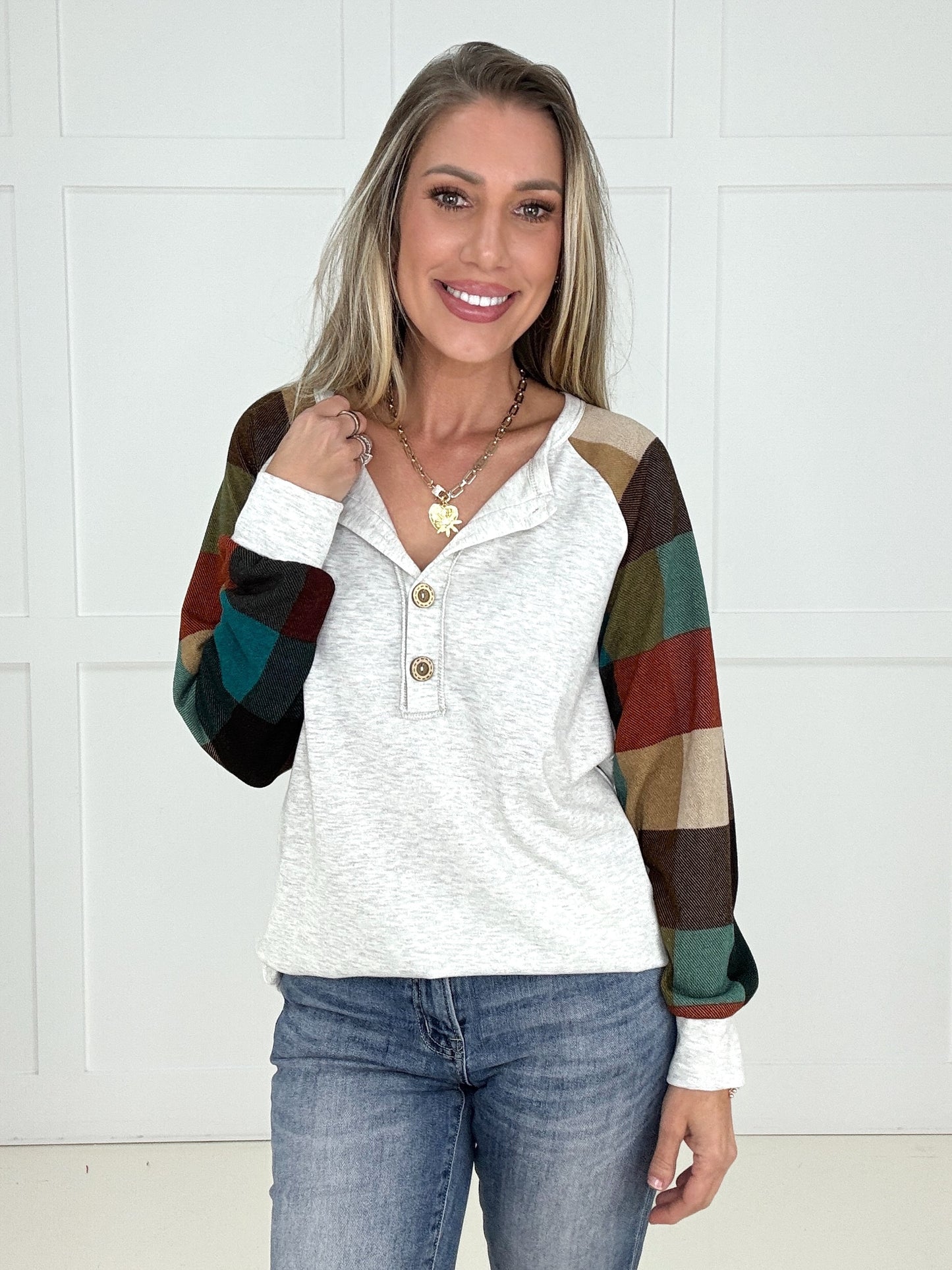 Changing Seasons Plaid Top