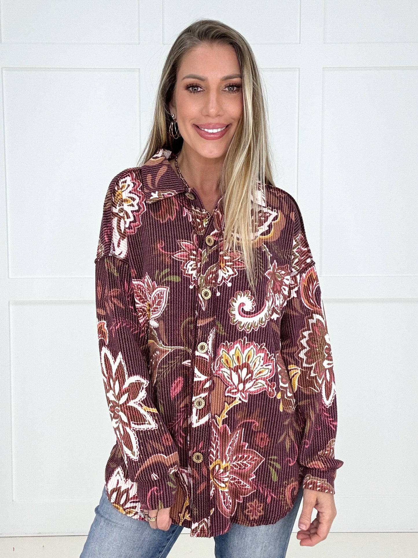 Painted Autumn Button Down