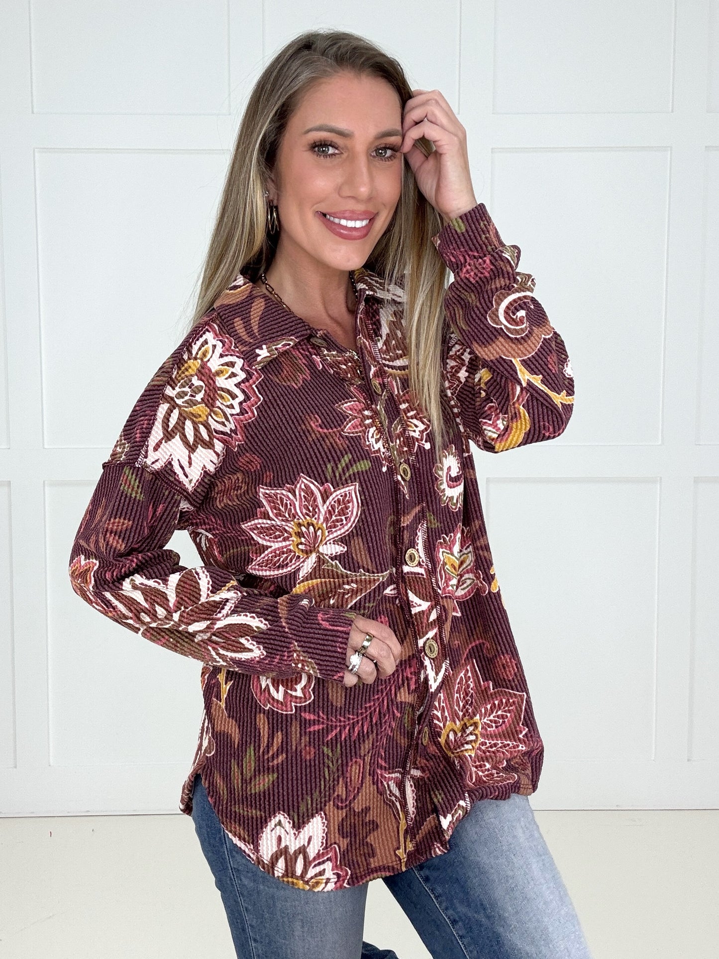 Painted Autumn Button Down