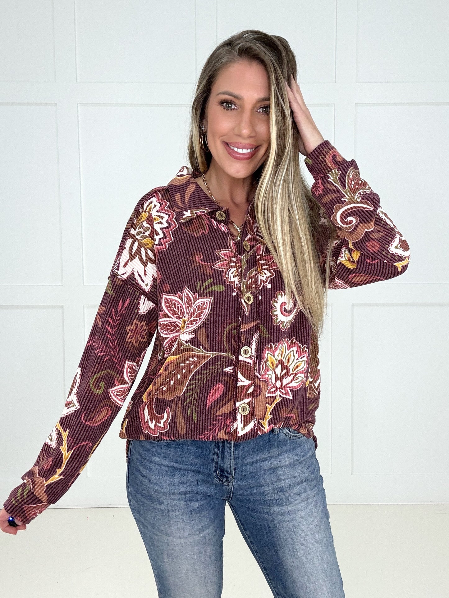 Painted Autumn Button Down