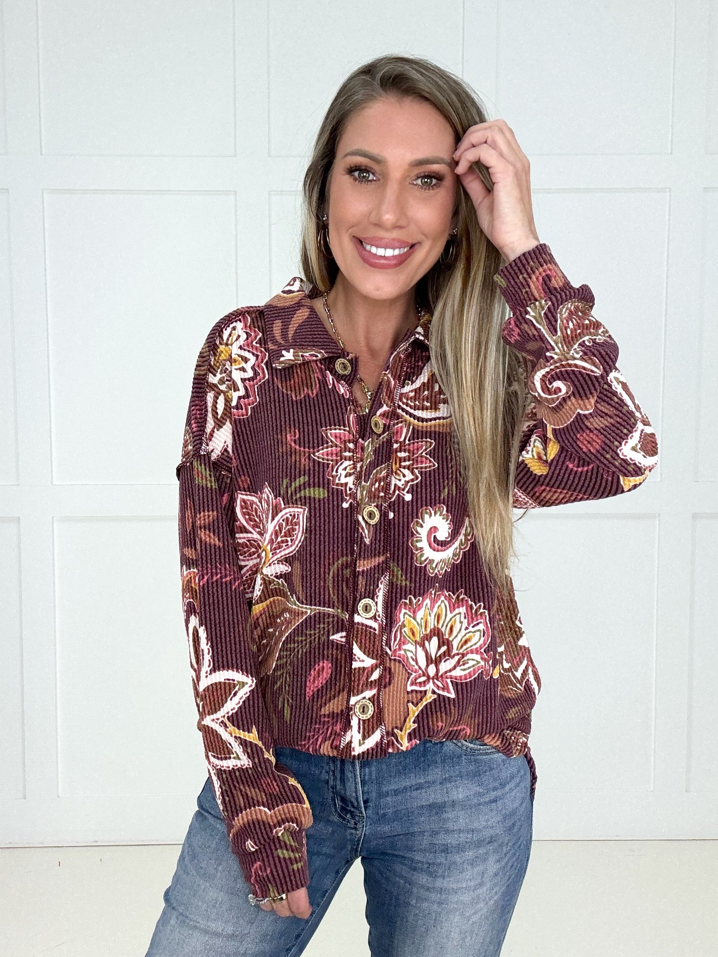 Painted Autumn Button Down