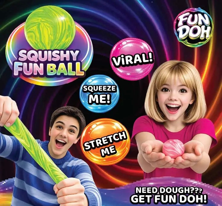 Fun Doh Squishy Fun Fidget Swirl Ball-290 Home/Gift- Simply Simpson's Boutique is a Women's Online Fashion Boutique Located in Jupiter, Florida