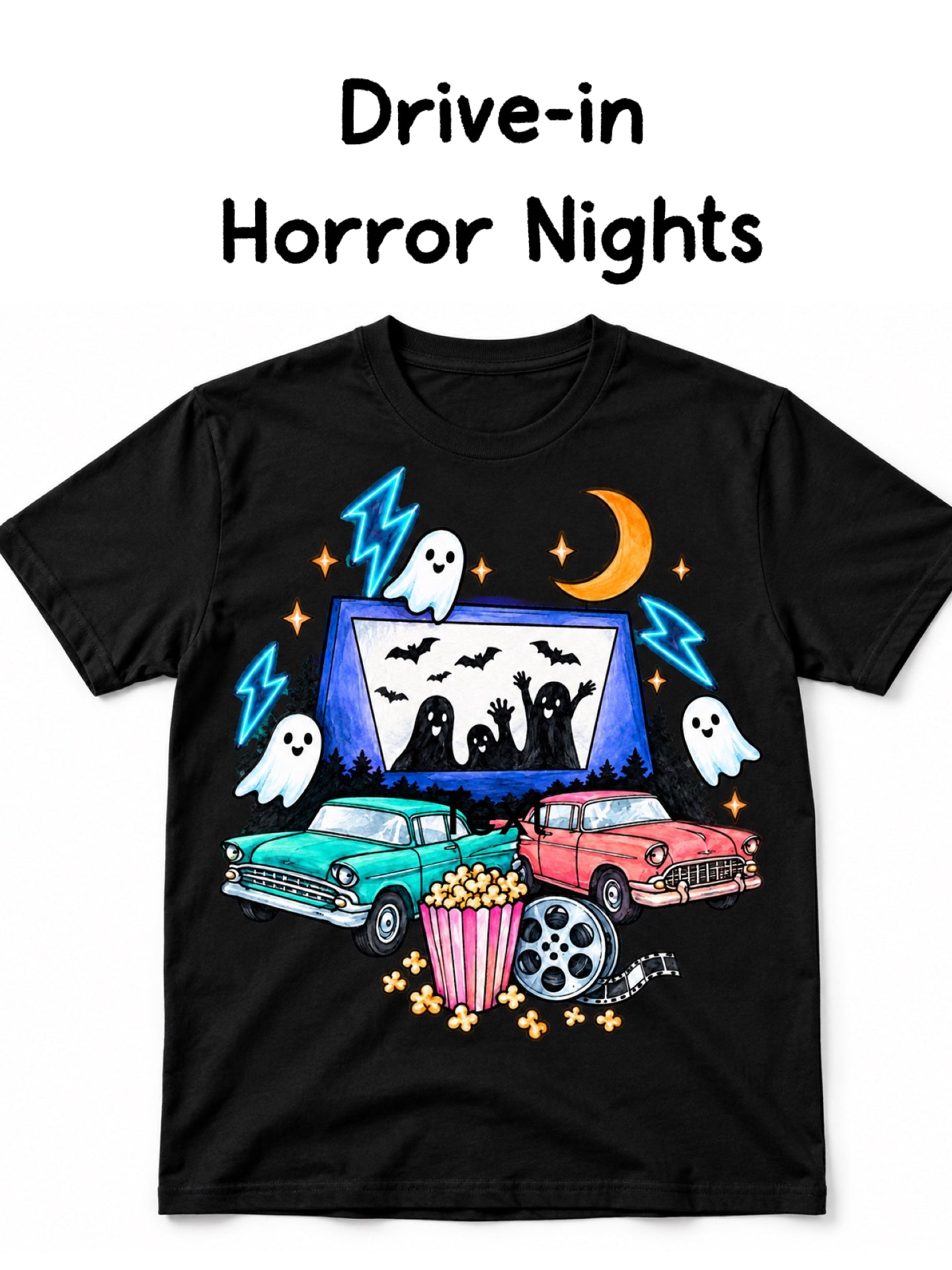 Drive-in Horror Nights Graphic Tee-140 Graphic Tees- Simply Simpson's Boutique is a Women's Online Fashion Boutique Located in Jupiter, Florida