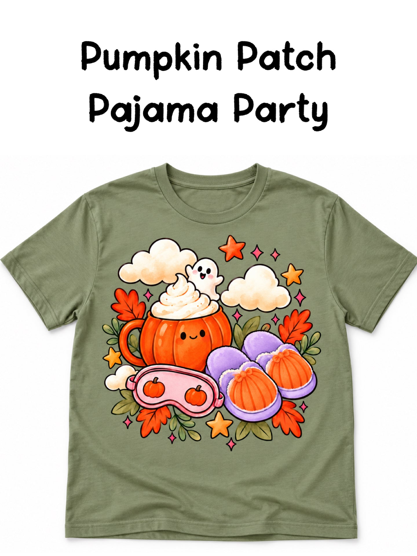 Pumpkin Patch Pajama Party Graphic Tee-140 Graphic Tees- Simply Simpson's Boutique is a Women's Online Fashion Boutique Located in Jupiter, Florida
