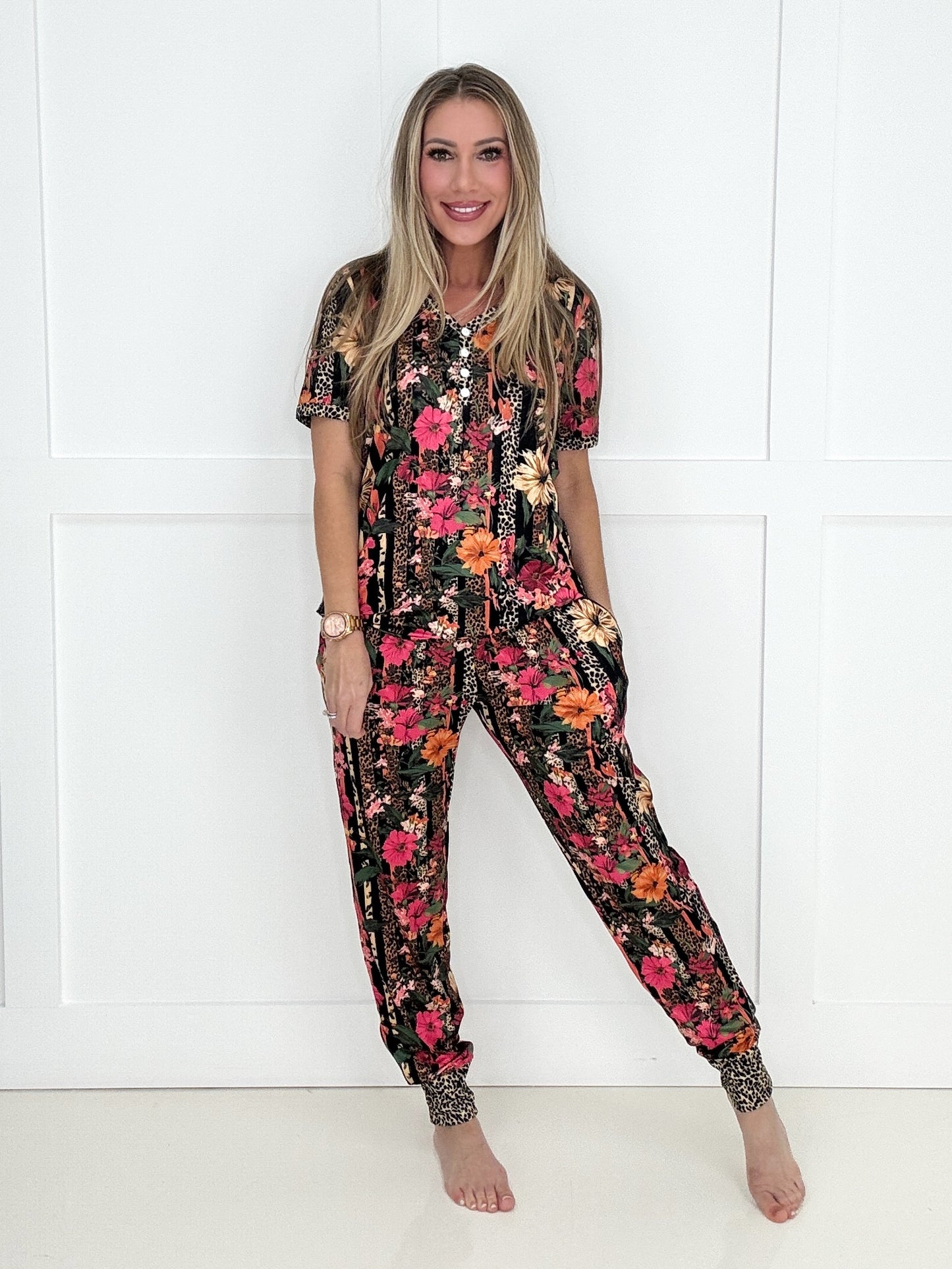 Petals & Prowl Pajamas Preorder-220 Lounge wear/Pajamas- Simply Simpson's Boutique is a Women's Online Fashion Boutique Located in Jupiter, Florida