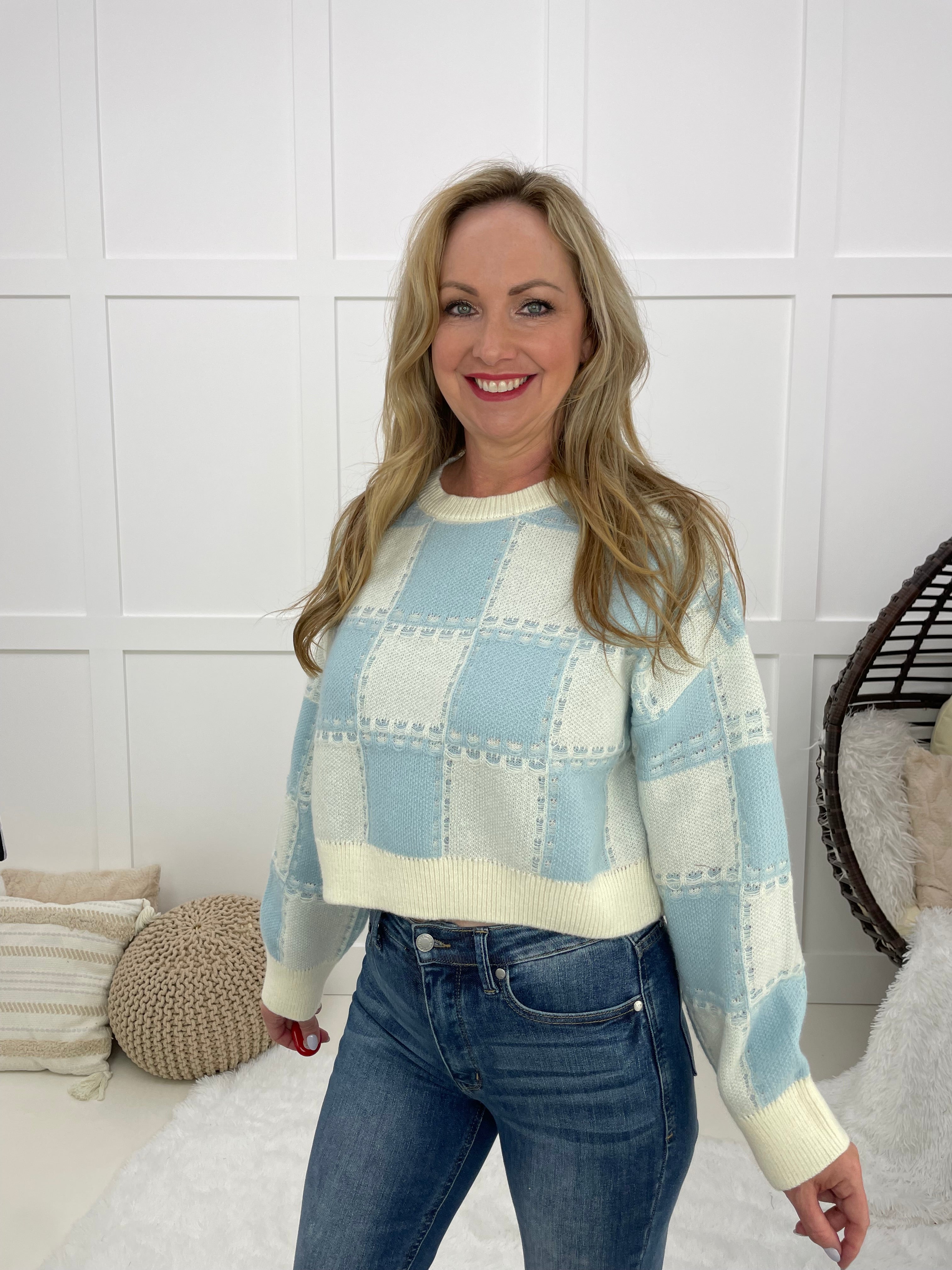 Blue Belle Sweater-150 Sweaters- Simply Simpson's Boutique is a Women's Online Fashion Boutique Located in Jupiter, Florida