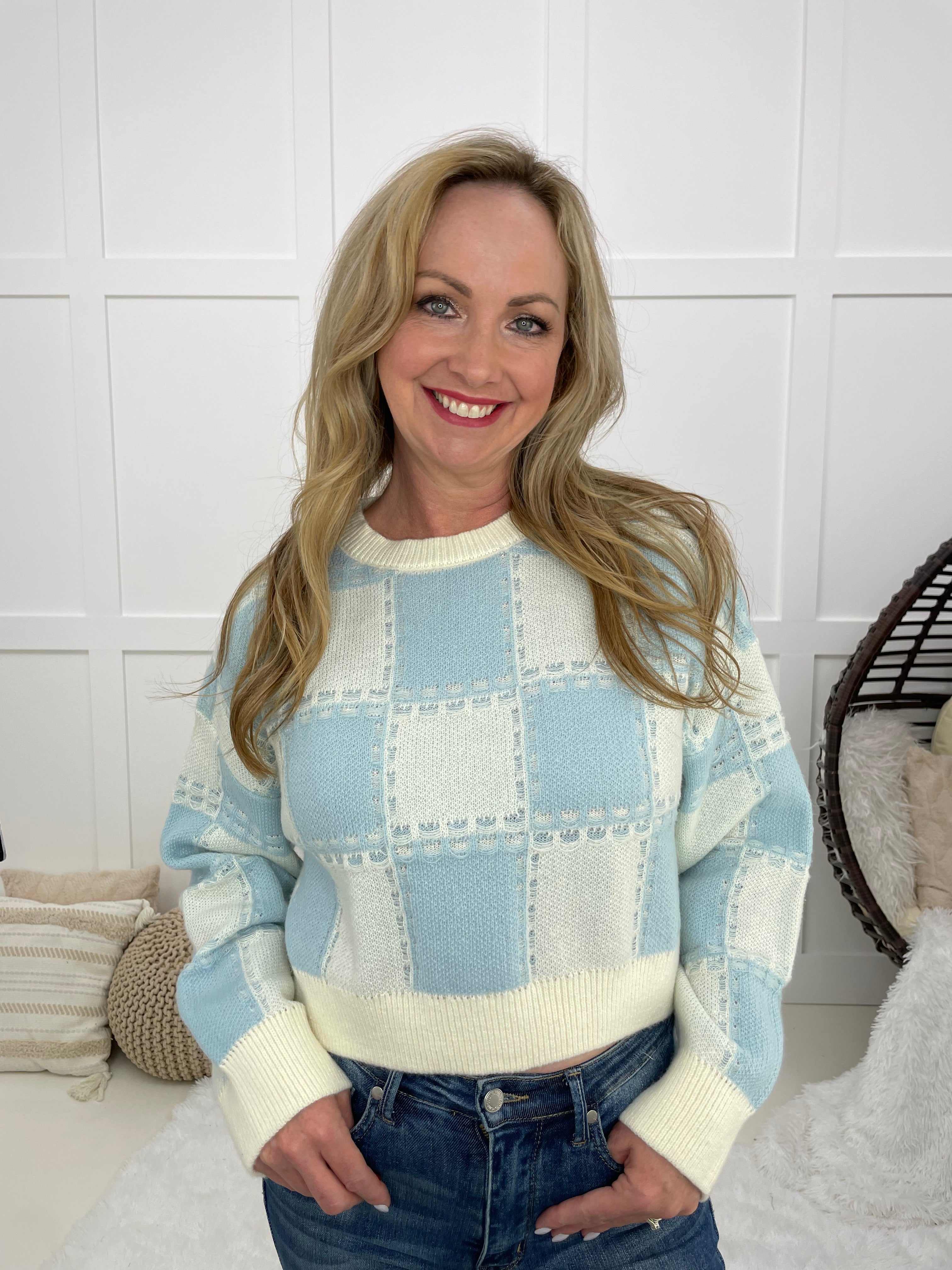 Blue Belle Sweater-150 Sweaters- Simply Simpson's Boutique is a Women's Online Fashion Boutique Located in Jupiter, Florida