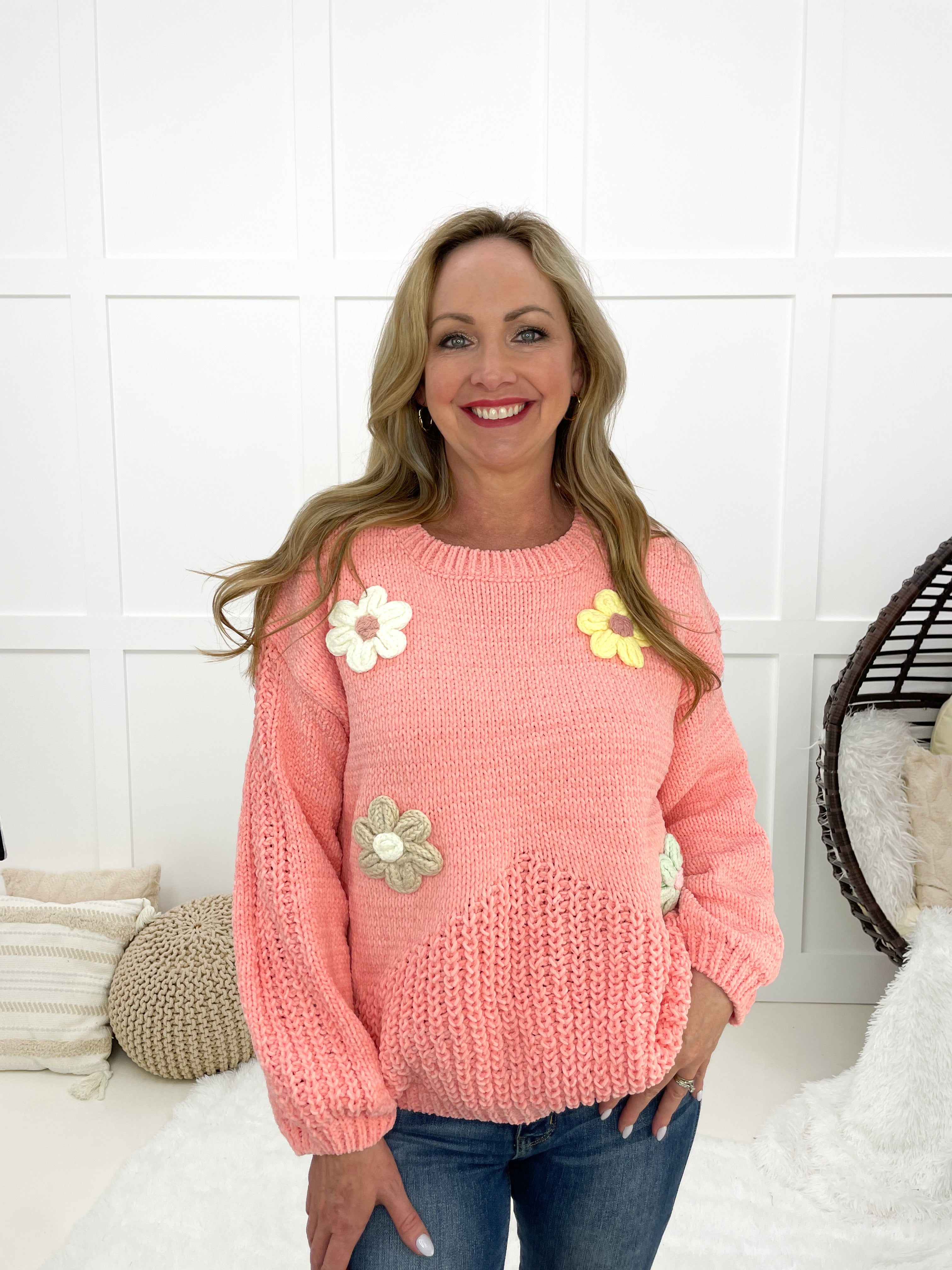 POL Flower Princess Sweater-150 Sweaters- Simply Simpson's Boutique is a Women's Online Fashion Boutique Located in Jupiter, Florida