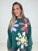 Teal Petal Patch Pullover-150 Sweaters- Simply Simpson's Boutique is a Women's Online Fashion Boutique Located in Jupiter, Florida