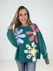 Teal Petal Patch Pullover-150 Sweaters- Simply Simpson's Boutique is a Women's Online Fashion Boutique Located in Jupiter, Florida