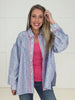 Pompom Striped Button Down-110 Long Sleeves- Simply Simpson's Boutique is a Women's Online Fashion Boutique Located in Jupiter, Florida