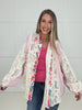 Pol Pink Mixed Print Floral Button Down Top