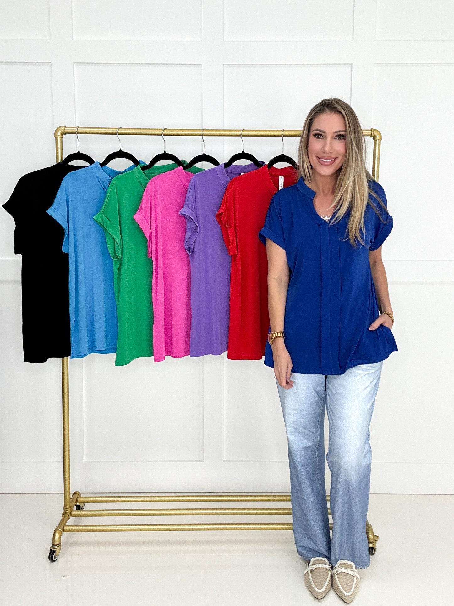 Dear Scarlett Bloom Short Sleeve Lizzy-100 Short Sleeves- Simply Simpson's Boutique is a Women's Online Fashion Boutique Located in Jupiter, Florida
