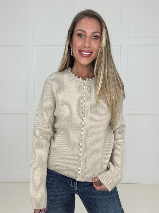 Pearl Girl Cardigan-110 Long Sleeves- Simply Simpson's Boutique is a Women's Online Fashion Boutique Located in Jupiter, Florida