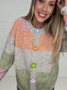 Flower Power Colorblock Cardigan-180 Outerwear- Simply Simpson's Boutique is a Women's Online Fashion Boutique Located in Jupiter, Florida