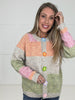 Flower Power Colorblock Cardigan-180 Outerwear- Simply Simpson's Boutique is a Women's Online Fashion Boutique Located in Jupiter, Florida
