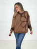 Mocha Stitched in Bloom Pullover