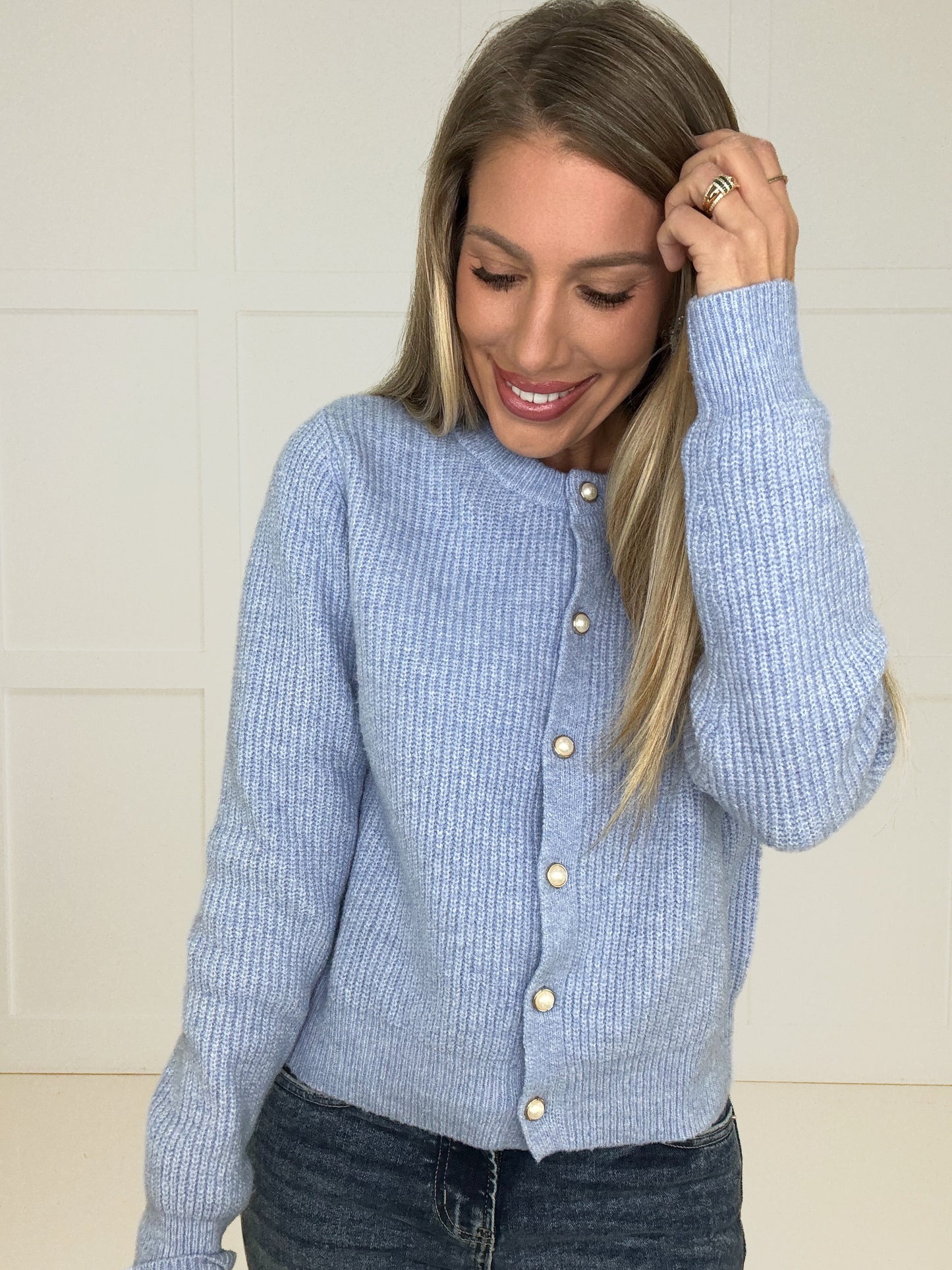 Blue Belle Cardigan-110 Long Sleeves- Simply Simpson's Boutique is a Women's Online Fashion Boutique Located in Jupiter, Florida