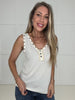 Pol Ivory Everyday Studded Tank-100 Short Sleeves- Simply Simpson's Boutique is a Women's Online Fashion Boutique Located in Jupiter, Florida