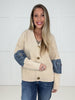 Denim Detail Knit Cardigan-150 Sweaters- Simply Simpson's Boutique is a Women's Online Fashion Boutique Located in Jupiter, Florida