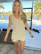 Tee Time Sleeveless Sweater Top-120 Sleeveless- Simply Simpson's Boutique is a Women's Online Fashion Boutique Located in Jupiter, Florida