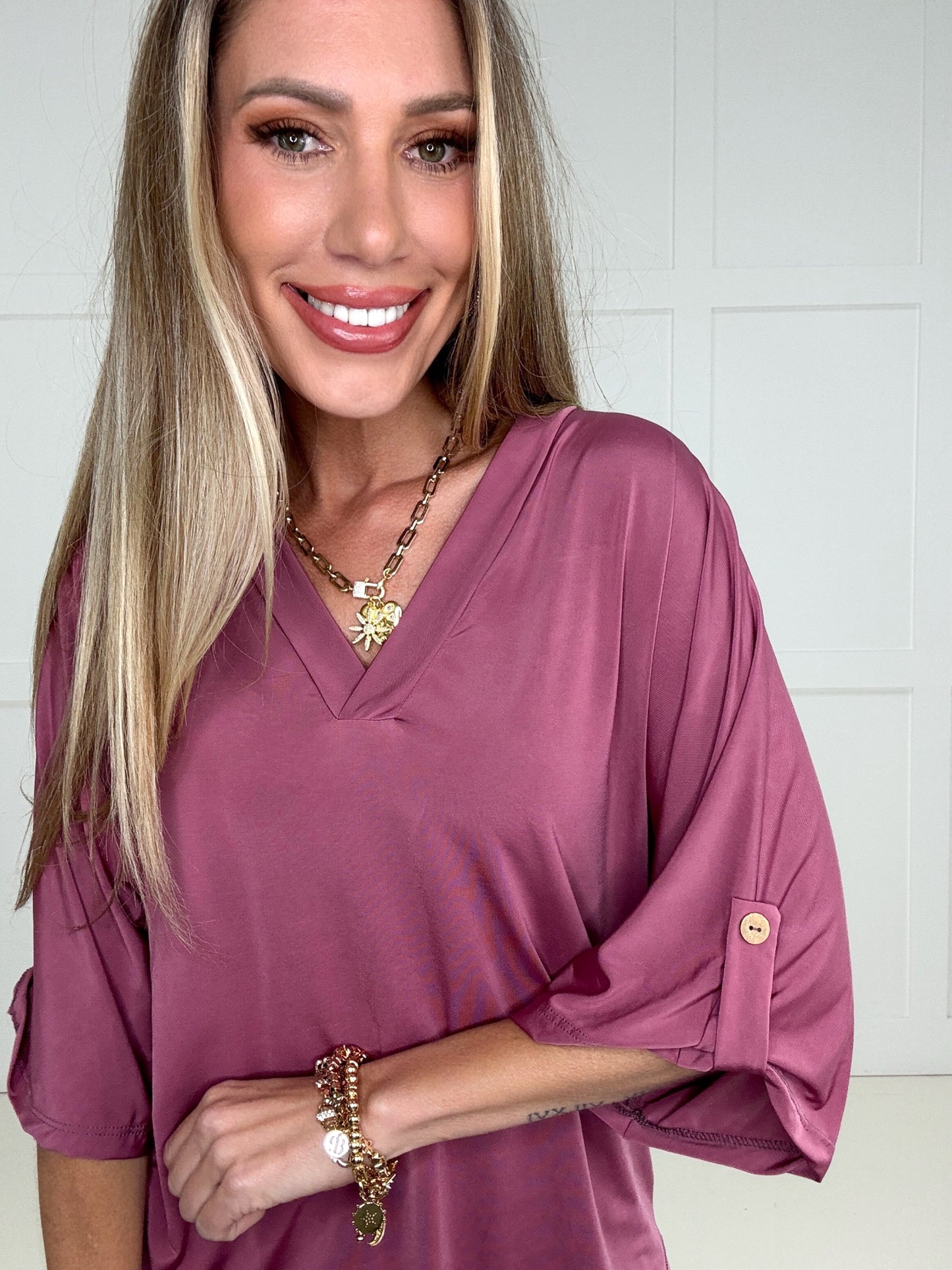 The Easy Does It V Neck Top