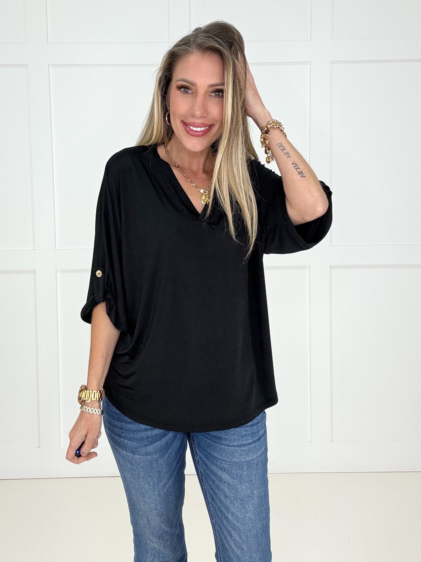 The Easy Does It V Neck Top