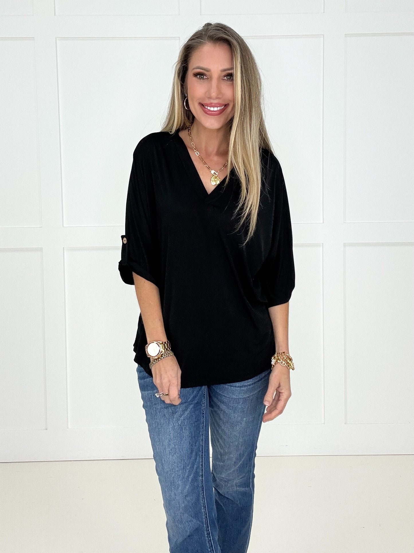 The Easy Does It V Neck Top