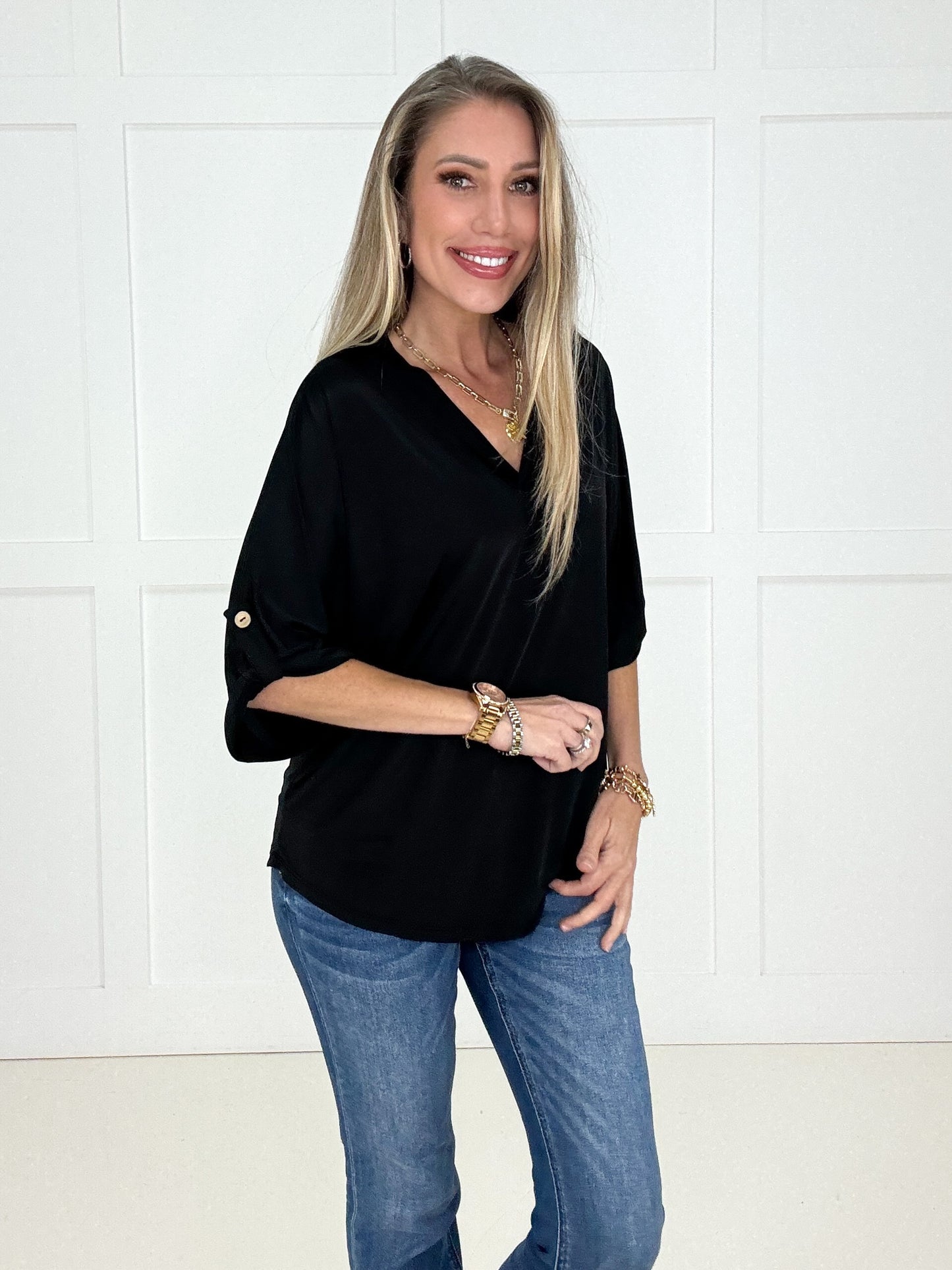 The Easy Does It V Neck Top