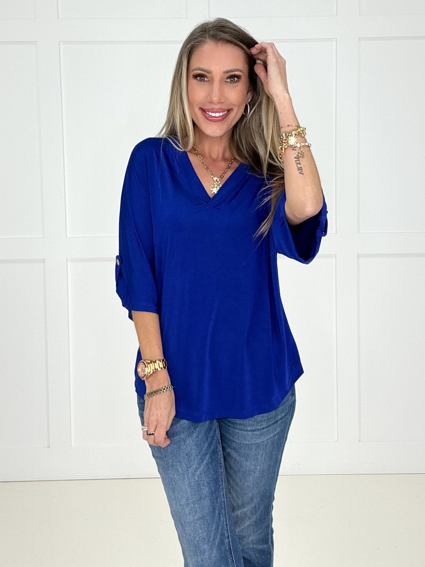 The Easy Does It V Neck Top