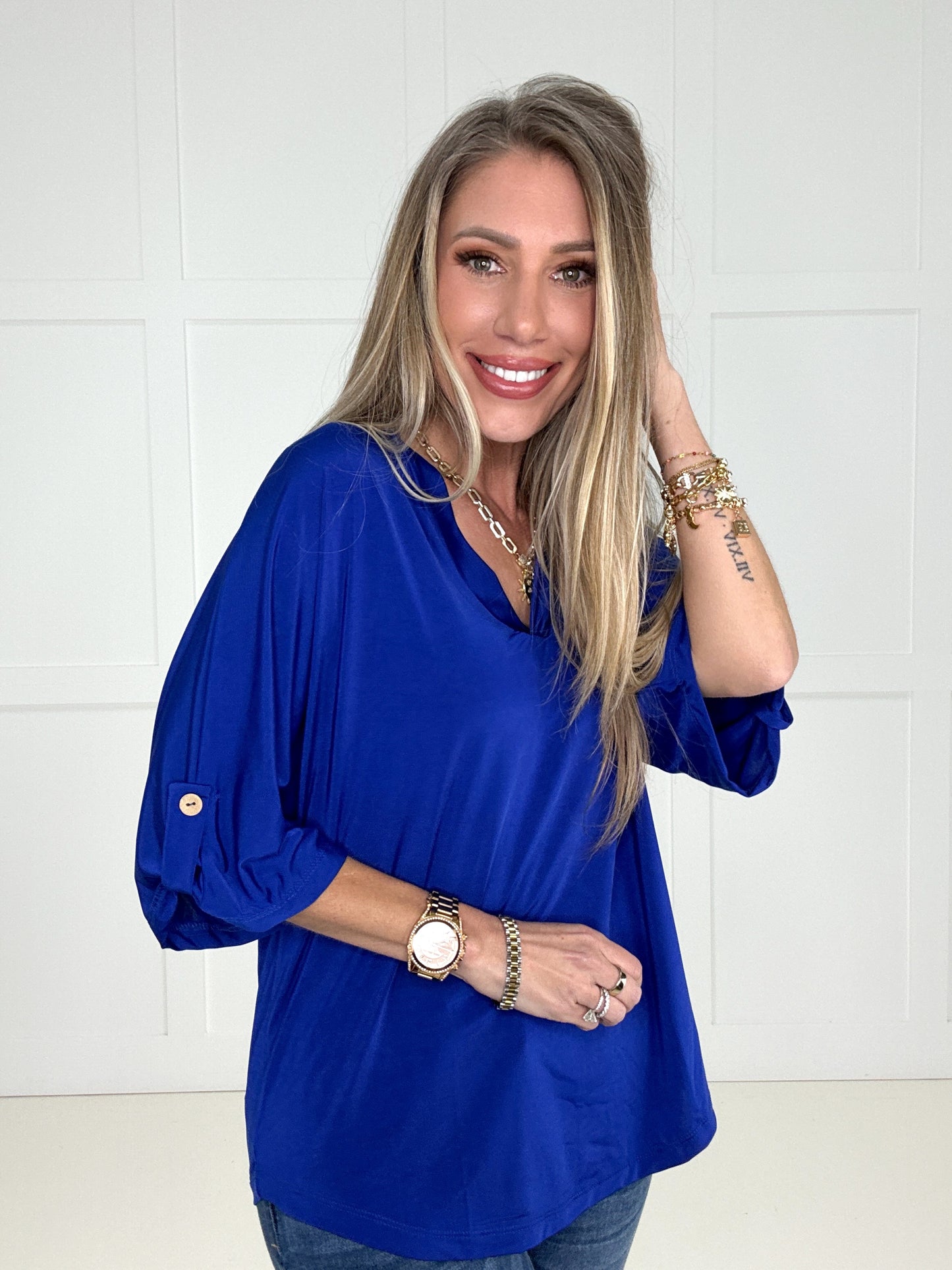 The Easy Does It V Neck Top