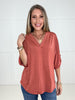 The Easy Does It V Neck Top